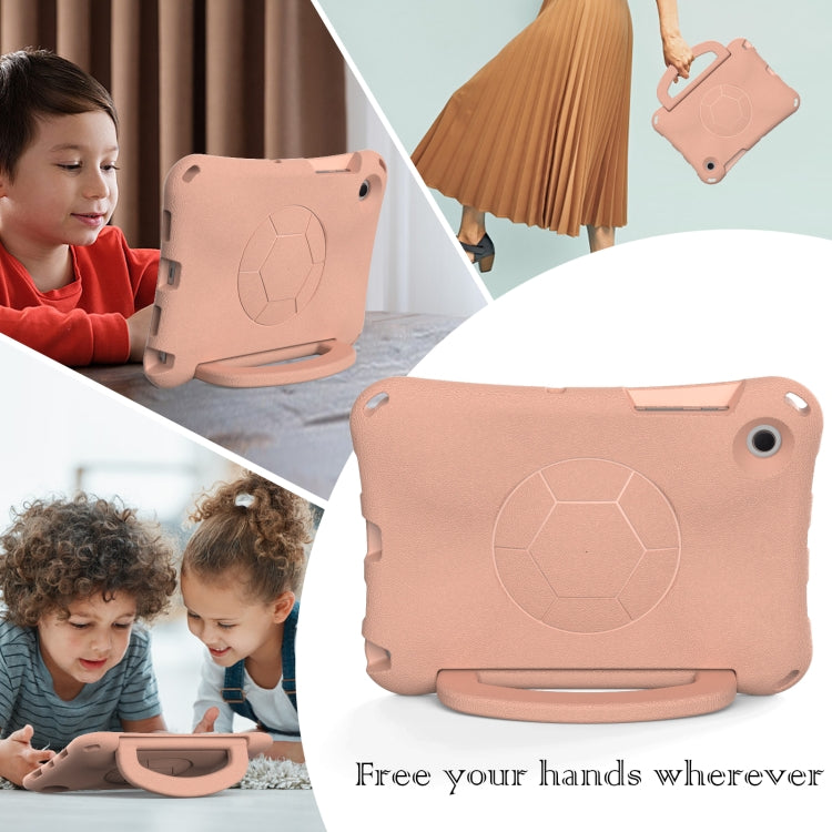 For Samsung Galaxy Tab A8 10.5 2021 Handle Football Shaped EVA Shockproof Tablet Case(Light Pink) by bashfashion