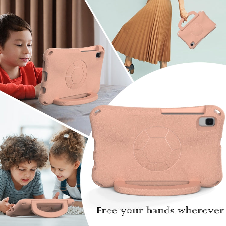 For Samsung Galaxy Tab A 8.0 T290/T295 Handle Football Shaped EVA Shockproof Tablet Case(Light Pink) by bashfashion