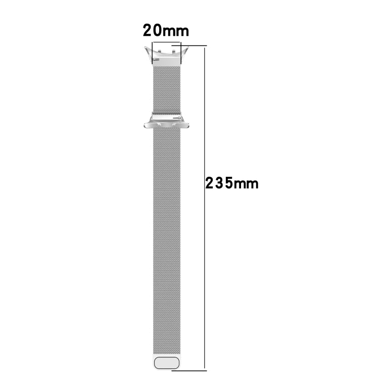 For vivo Watch 3 Milan Magnetic Steel Mesh Watch Band(Silver) by bashfashion