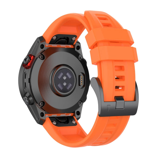 For Garmin MARQ Solid Color Black Buckle Silicone Quick Release Watch Band(Orange) by bashfashion