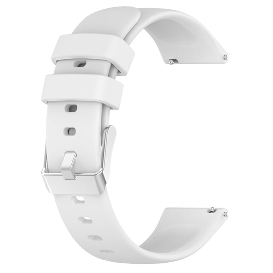For Garmin Vivoactive 5 20mm Smooth Solid Color Silicone Watch Band(White) by bashfashion