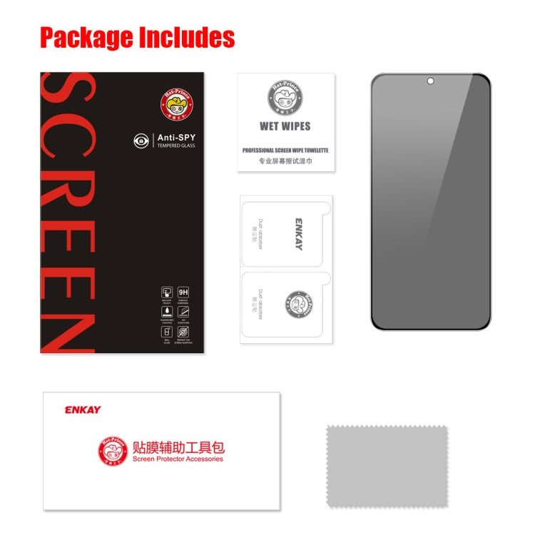 For Samsung Galaxy S24 5G ENKAY Hat-Prince 360 Degree Anti-peeping Privacy Full Screen Tempered Glass Film by ENKAY