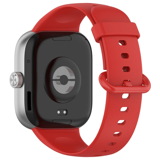 For Xiaomi Smart Band 9 Pro / 8 Pro Solid Color Colorful Buckle Silicone Watch Band(Red) by bashfashion