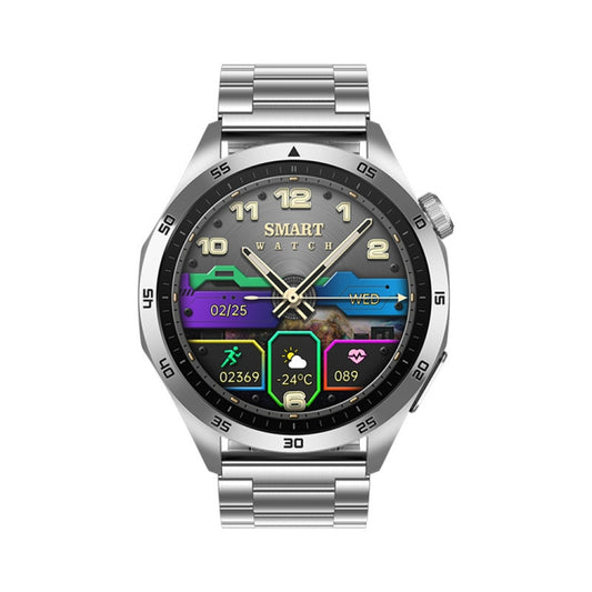 ET485 1.43 inch Color Screen Smart Watch Steel Strap, Support Bluetooth Call / ECG(Silver) by bashfashion