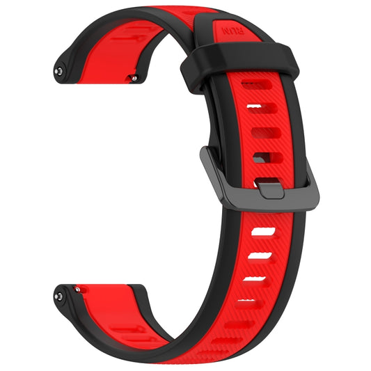 For Xiaomi MI Watch S1 Pro 22mm Two Color Textured Silicone Watch Band(Red+Black) by bashfashion