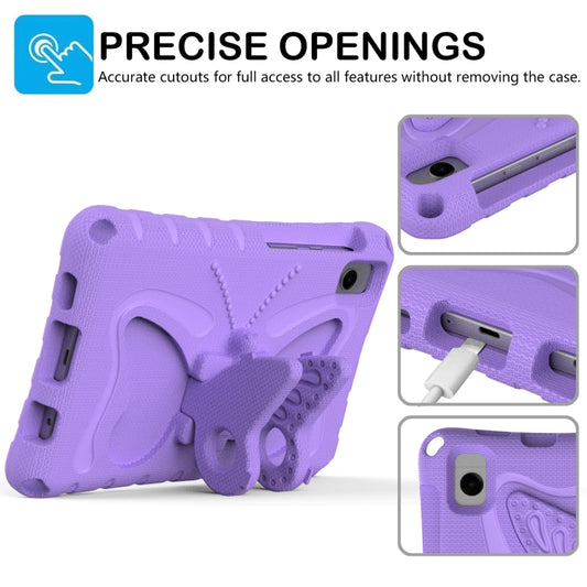 For Samsung Galaxy Tab A 8.0 T290 2019 Butterfly Bracket EVA Shockproof Tablet Case(Light Purple) by bashfashion