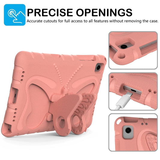 For Samsung Galaxy Tab A11+ / A9+ Butterfly Bracket EVA Shockproof Tablet Case(Pink Orange) by bashfashion