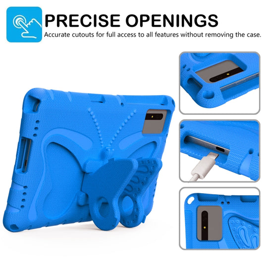 For Samsung Galaxy Tab S8 11 X700N Butterfly Bracket EVA Shockproof Tablet Case(Blue) by bashfashion