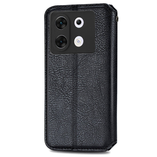 For Infinix Zero 30 5G Cubic Grid Pressed Magnetic Leather Phone Case(Black) by bashfashion