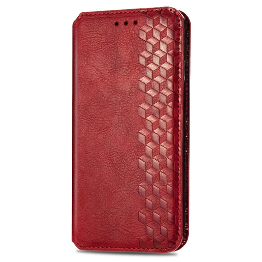 For Sony Xperia 1 VI Cubic Grid Pressed Magnetic Leather Phone Case(Red) by bashfashion