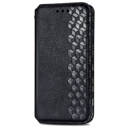 For Sony Xperia 10 VI Cubic Grid Pressed Magnetic Leather Phone Case(Black) by bashfashion