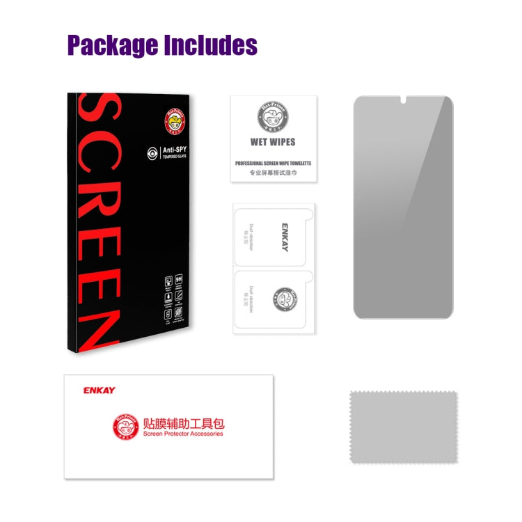 For Huawei Nova Y70 4G / Y70 Plus 4G ENKAY Hat-Prince 28 Degree Anti-peeping Privacy Tempered Glass Film by ENKAY