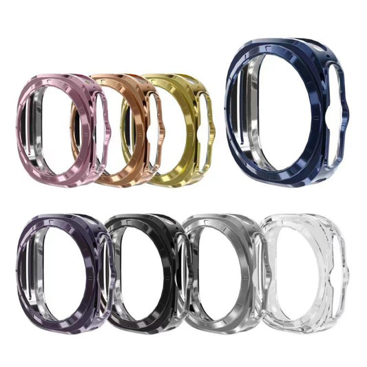 For Samsung Galaxy Watch Ultra 47mm / Ultra 2025 Full Coverage TPU Electroplated Watch Protective Case(Transparent) by bashfashion