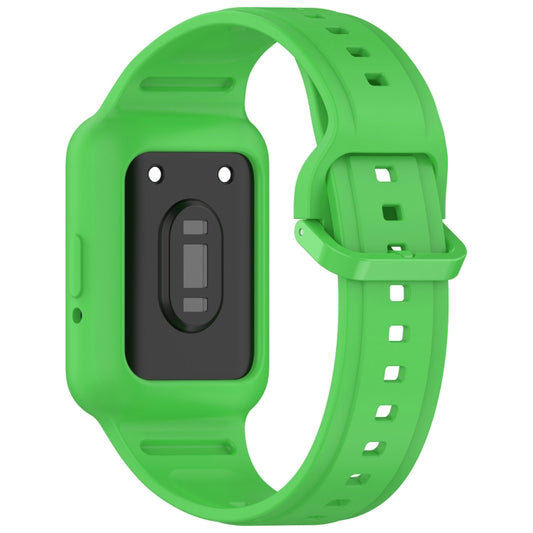 For Samsung Galaxy Fit3 Two Color Frame Integrated Silicone Watch Band(Fluorescent Green) by bashfashion