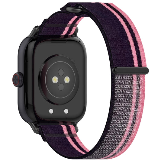 For vivo Watch GT Loop Nylon Hook and Loop Fastener Watch Band(Pink Purple) by bashfashion