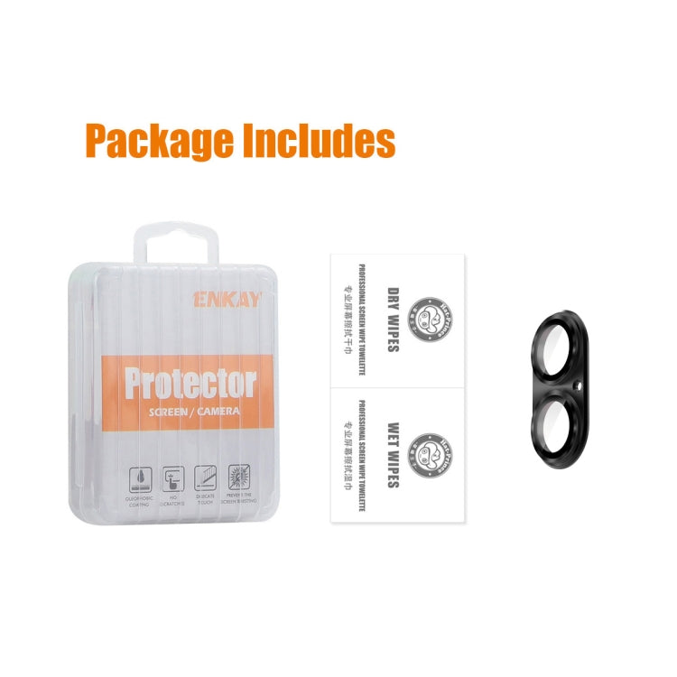 For iPhone 16 / 16 Plus ENKAY Aluminium Alloy Tempered Glass Lens Cover Film(Light Green) by ENKAY