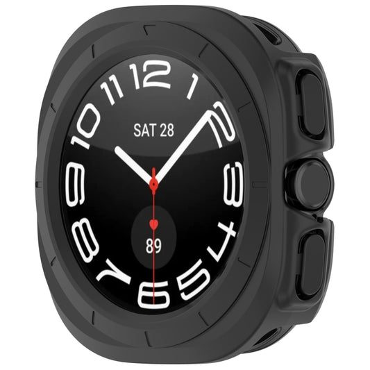 For Samsung Galaxy Watch Ultra 47mm / Ultra 2025 Half Coverage Hollowed PC Watch Protective Cover(Black) by bashfashion