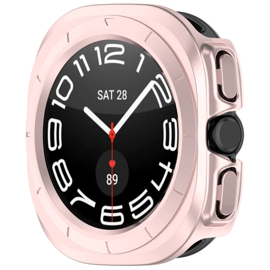 For Samsung Galaxy Watch Ultra 47mm / Ultra 2025 Half Coverage Hollowed PC Watch Protective Cover(Pink) by bashfashion