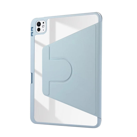 For iPad Pro 13 2025 / 2024 ENKAY 360 Rotation PMMA Leather Smart Tablet Case with Pen Slot(Grey) by ENKAY