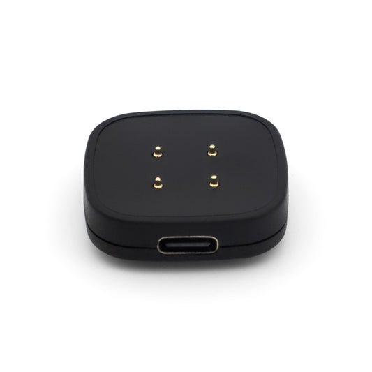 For Fitbit Versa 4 Portable Detachable USB-C / Type-C Interface Smart Watch Magnetic Charger(Black) by bashfashion