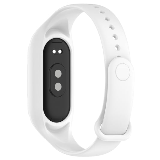 For Xiaomi Smart Band 9 / 9 NFC Solid Color Integrated Silicone Watch Band(White) by bashfashion