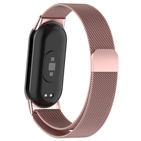 For Xiaomi Smart Band 10 / 9 / 8 Milan Magnetic Stainless Steel Watch Band(Rose Pink) by bashfashion