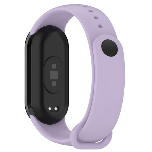 For Xiaomi Smart Band 9 / 9 NFC Metal Connector Solid Color Silicone Watch Band(Purple) by bashfashion