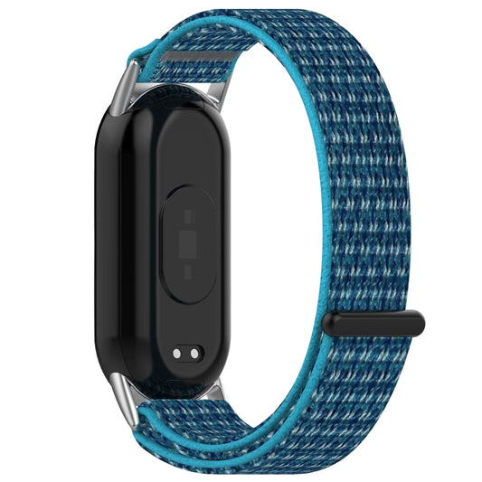 For Xiaomi Smart Band 9 / 9 NFC / 8 / 8 NFC Loop Nylon Hook and Loop Fastener Watch Band(Sea Blue) by bashfashion