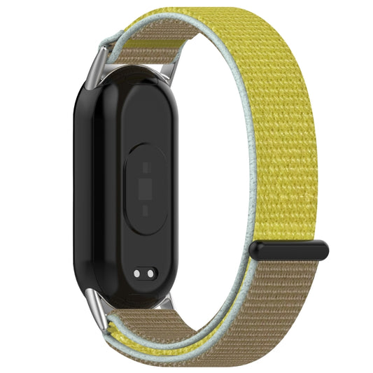 For Xiaomi Smart Band 9 / 9 NFC / 8 / 8 NFC Loop Nylon Hook and Loop Fastener Watch Band(Khaki Yellow) by bashfashion