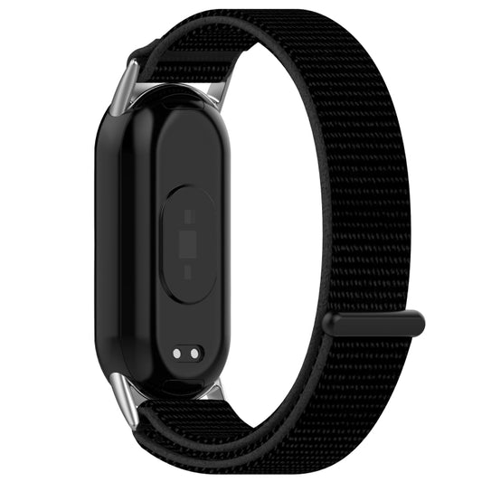 For Xiaomi Smart Band 9 / 9 NFC / 8 / 8 NFC Loop Nylon Hook and Loop Fastener Watch Band(Black) by bashfashion