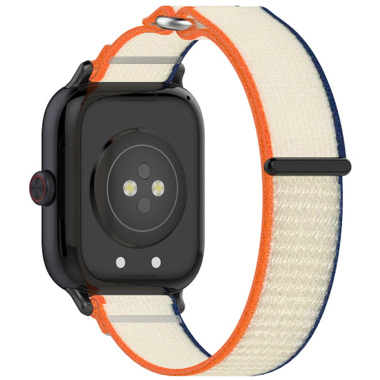 For vivo iQOO Watch GT Loop Nylon Hook and Loop Fastener Watch Band(Orange+Beige) by bashfashion