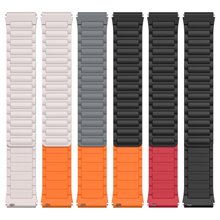 For Amazfit Watch Bip 5 22mm I-shaped Magnetic Silicone Watch Band(Black) by bashfashion