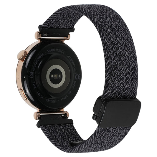 For Honor Watch GS 4 22mm Magnetic Buckle Braided Watch Band(Graphite Black) by bashfashion