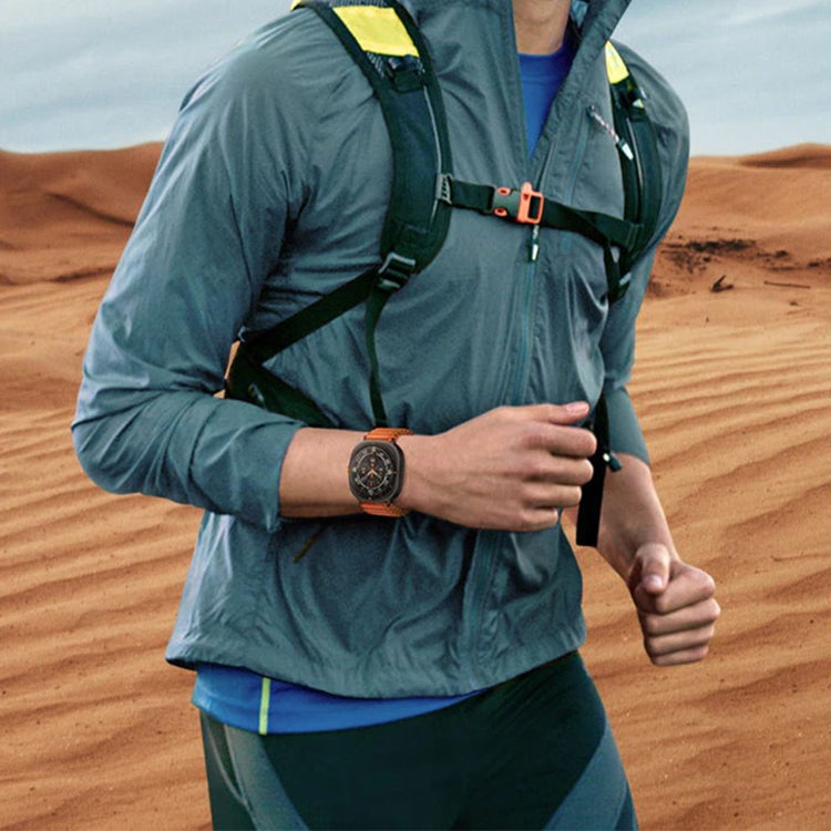 For Samsung Galaxy Watch Ultra 47mm Ocean Style Magnetic Buckle Braided Watch Band(Orange) by bashfashion