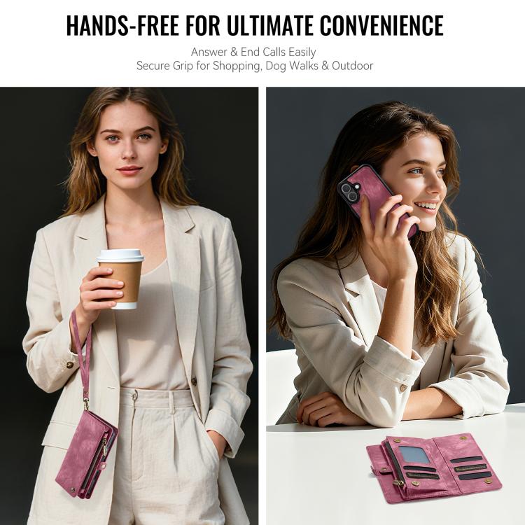 For iPhone 17 CaseMe 008 Detachable Multifunctional Leather Phone Case(Red) by CaseMe