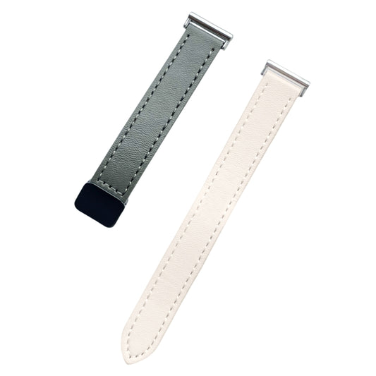 For Samsung Galaxy Watch 5 Pro 45mm Slim Magnetic Buckle 20mm Microfiber Leather Watch Band(Apricot+Avocado Green) by bashfashion