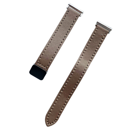 For Samsung Galaxy Watch 4 Classic 42 / 46mm Slim Magnetic Buckle 20mm Microfiber Leather Watch Band(Caramel Macchiato) by bashfashion