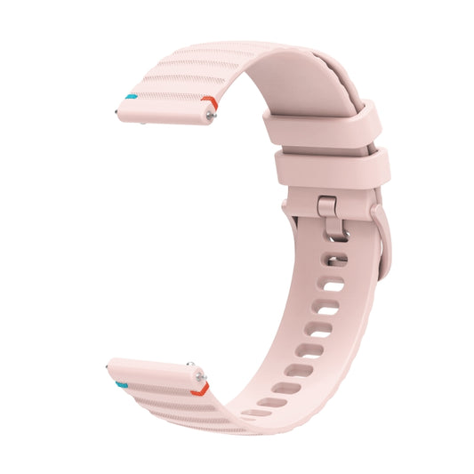 For Xiaomi Watch S1 Active Wavy Dotted Stitched 22mm Silicone Watch Band(Rose Pink) by bashfashion