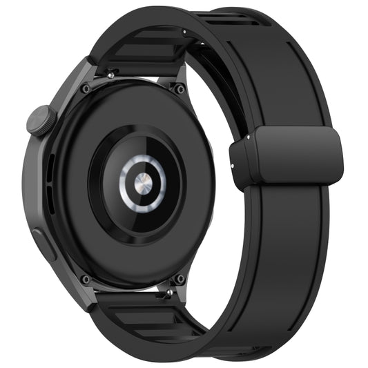 For Xiaomi Watch Color 2 Window Blind Magnetic Buckle 22mm Silicone Watch Band(Black) by bashfashion