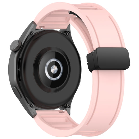 For Xiaomi Watch Color Window Blind Magnetic Buckle 22mm Silicone Watch Band(Pink) by bashfashion