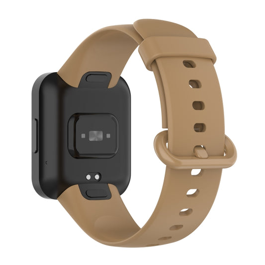 For Xiaomi Poco Watch Solid Color Black Steel Buckle Silicone Watch Band(Coffee) by bashfashion