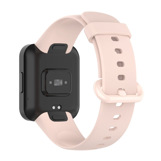 For Xiaomi Poco Watch Solid Color Black Steel Buckle Silicone Watch Band(Light Pink) by bashfashion