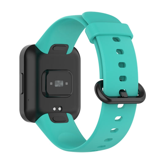 For Xiaomi Mi Watch Lite 2 Solid Color Black Steel Buckle Silicone Watch Band(Teal Green) by bashfashion