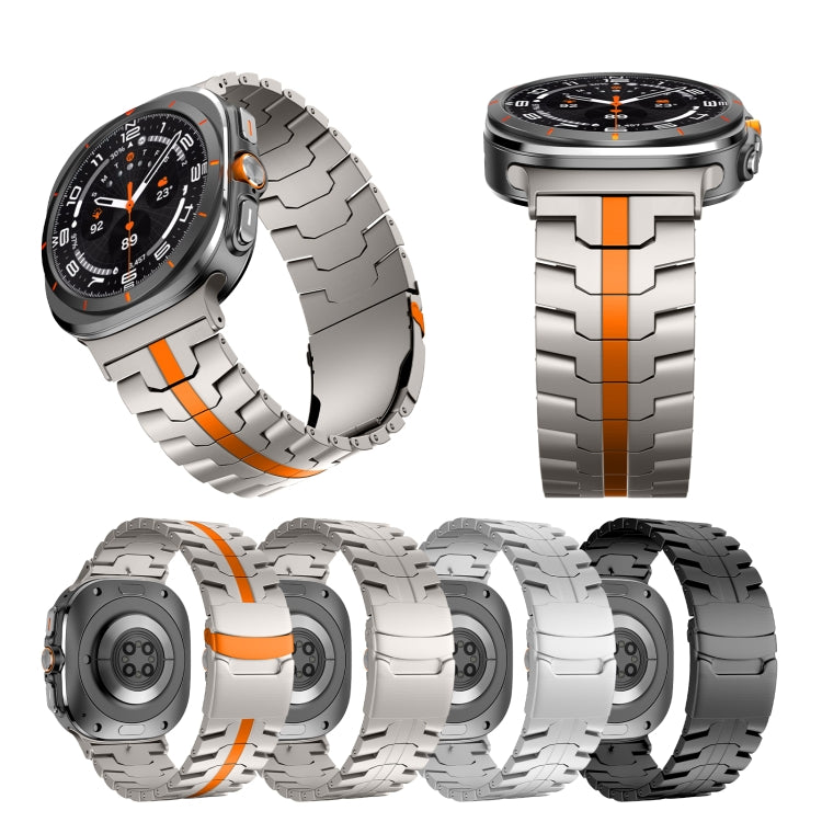 For Samsung Galaxy Watch Ultra 47mm Titanium Alloy Metal Watch Band(Black) by bashfashion