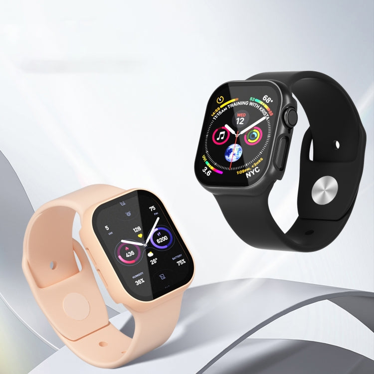 For Apple Watch Series 11 / 10 42mm Tempered Glass Film Integrated PC Watch Case(Grey) by bashfashion