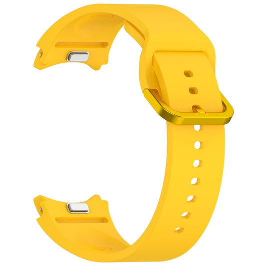 For Samsung Galaxy Watch 6 40mm Solid Color Colorful Buckle Quick Release Silicone Watch Band(Yellow) by bashfashion