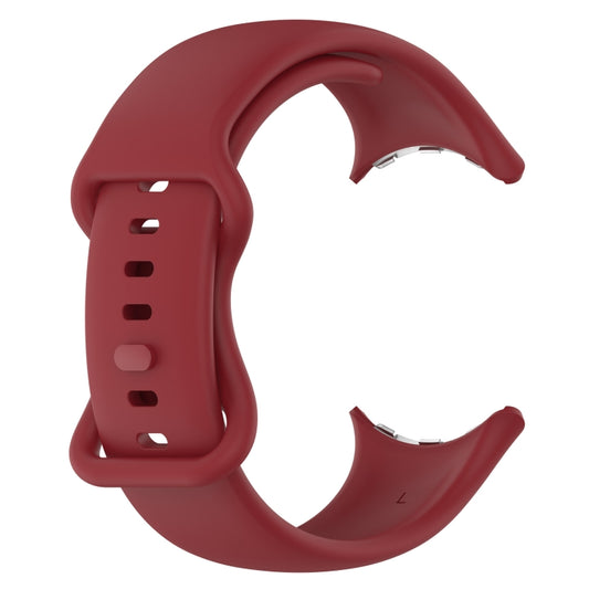 For Google Pixel Watch 3 45mm Butterfly Color Buckle Silicone Watch Band, Size: S(Red) by bashfashion