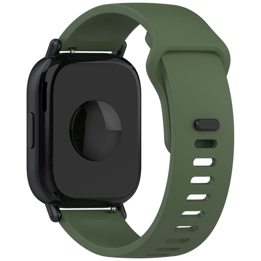 For Redmi Watch 5 Lite Youth Version Solid Color Quick Release Silicone Watch Band(Dark Green) by bashfashion