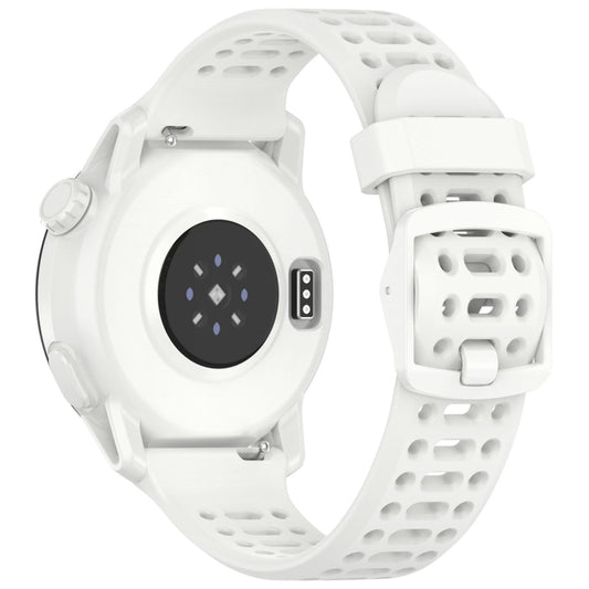 For Coros Pace 2 Solid Color Quick Release 20mm Silicone Watch Band(White) by bashfashion