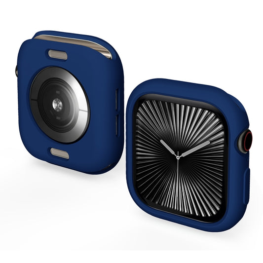 For Apple Watch Series 11 / 10 42mm ENKAY Hat-Prince 2 in 1 Candy Color TPU Watch Case with Full Coverage PMMA Soft Film(Dark Blue) by ENKAY